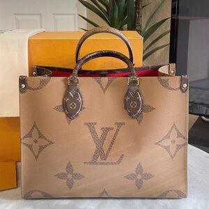 Louis Vuitton Beige Monogram Tote Bag
